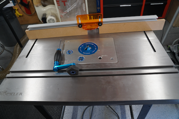 Metal router store table top